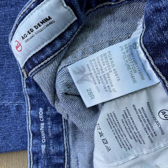 Adriano Goldschmied Jeans Cropped Flare High Rise Quinne (28R) - Picture 6 of 8